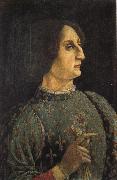 Piero pollaiolo Portrait of Galeazzo Maria Sforza oil painting on canvas